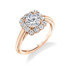 Chloe - Classic Cushion Halo Engagement Ring