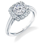 Chloe - Classic Cushion Halo Engagement Ring