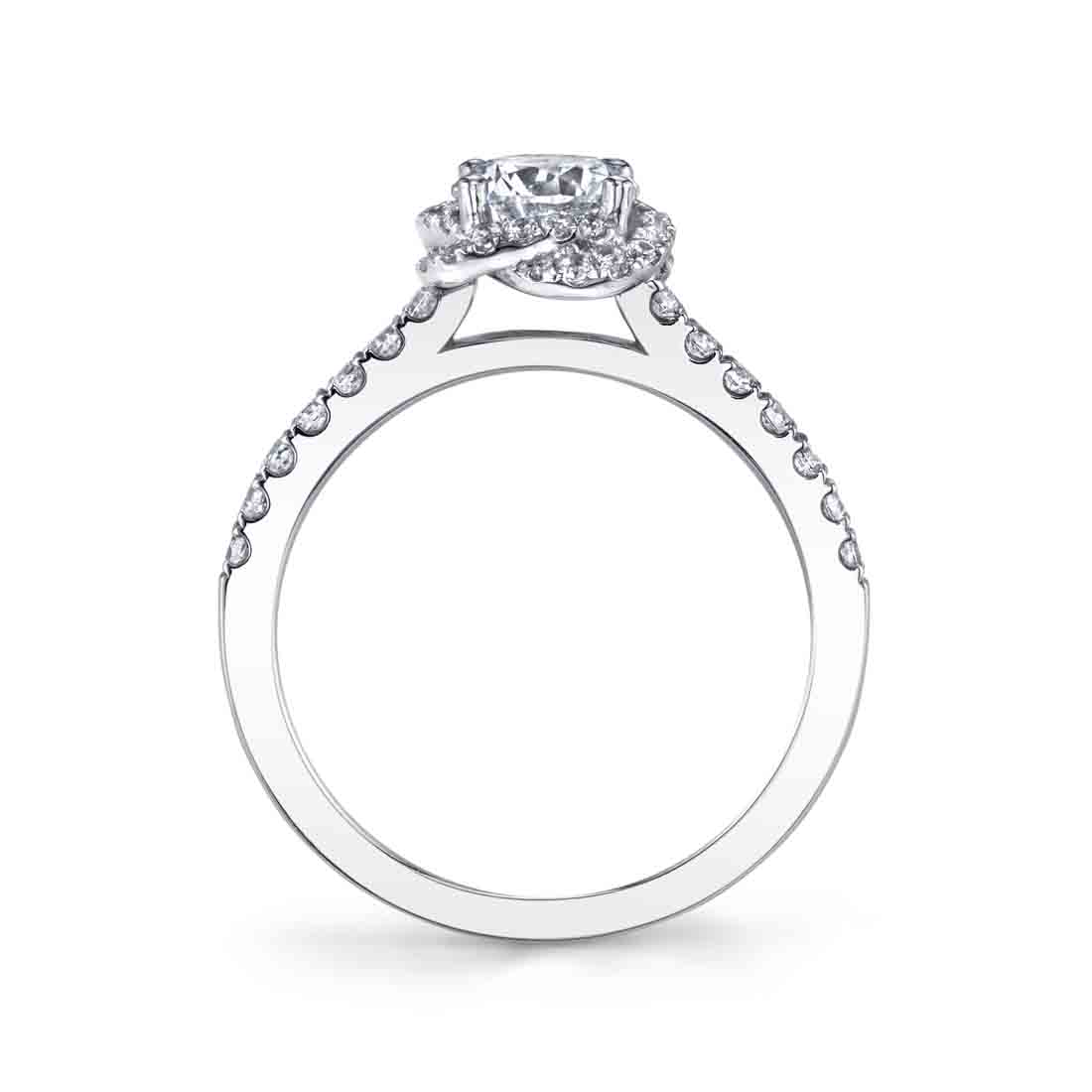 Dani - Flower Inspired Halo Engagement Ring