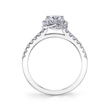 Dani - Flower Inspired Halo Engagement Ring