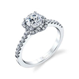 Dani - Flower Inspired Halo Engagement Ring