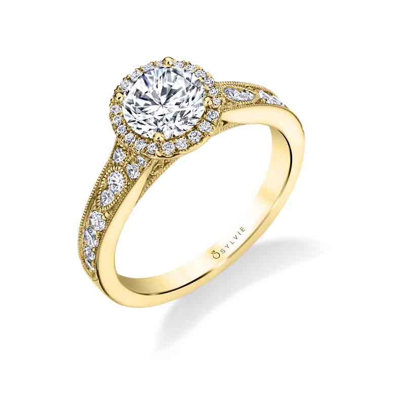 Quinn - Vintage Inspired Halo Engagement Ring