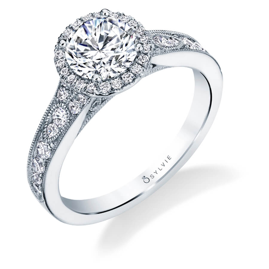 Quinn - Vintage Inspired Halo Engagement Ring