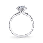 Cushion Cut Halo Engagement Ring - Vivian