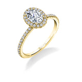 Oval Cut Halo Engagement Ring - Vivian