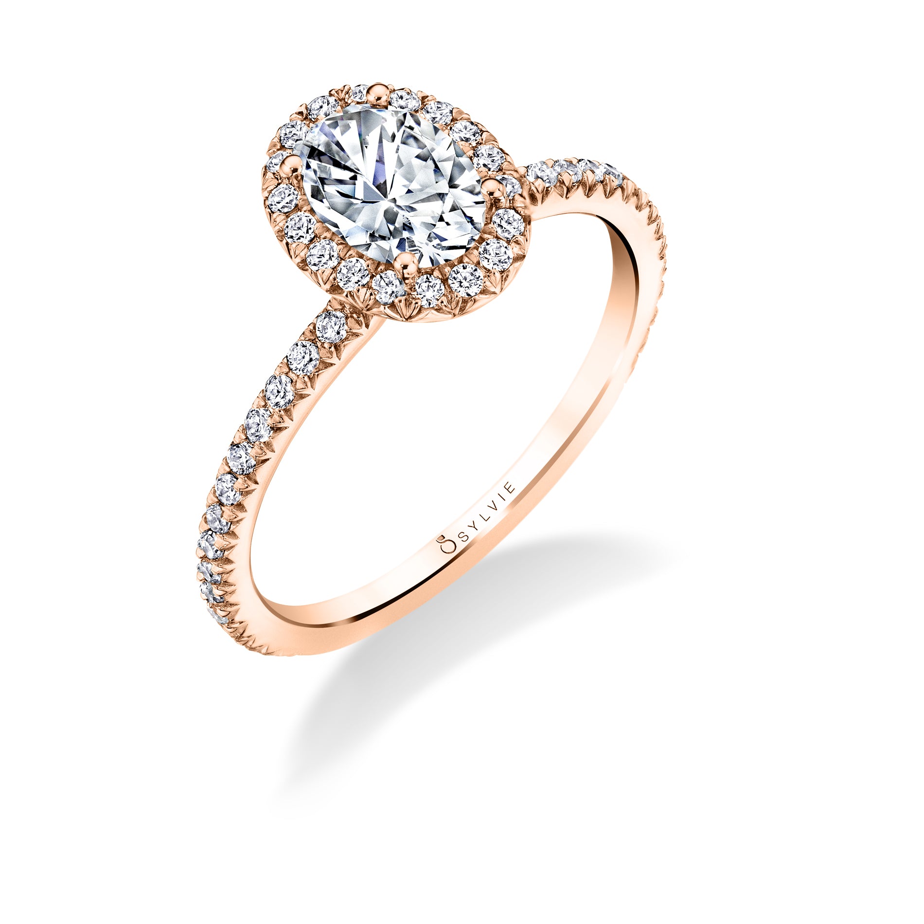 Oval Cut Halo Engagement Ring - Vivian