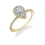 Pear Shaped Halo Engagement Ring - Vivian