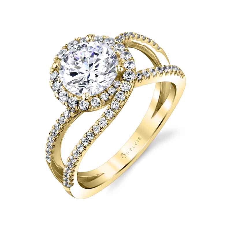 Marissa - Swirl Split Shank Engagement Ring