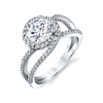 Marissa - Swirl Split Shank Engagement Ring