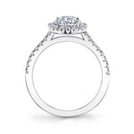 Aaliyah - Oval Engagement Ring with Halo