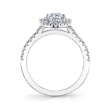 Aaliyah - Oval Engagement Ring with Halo