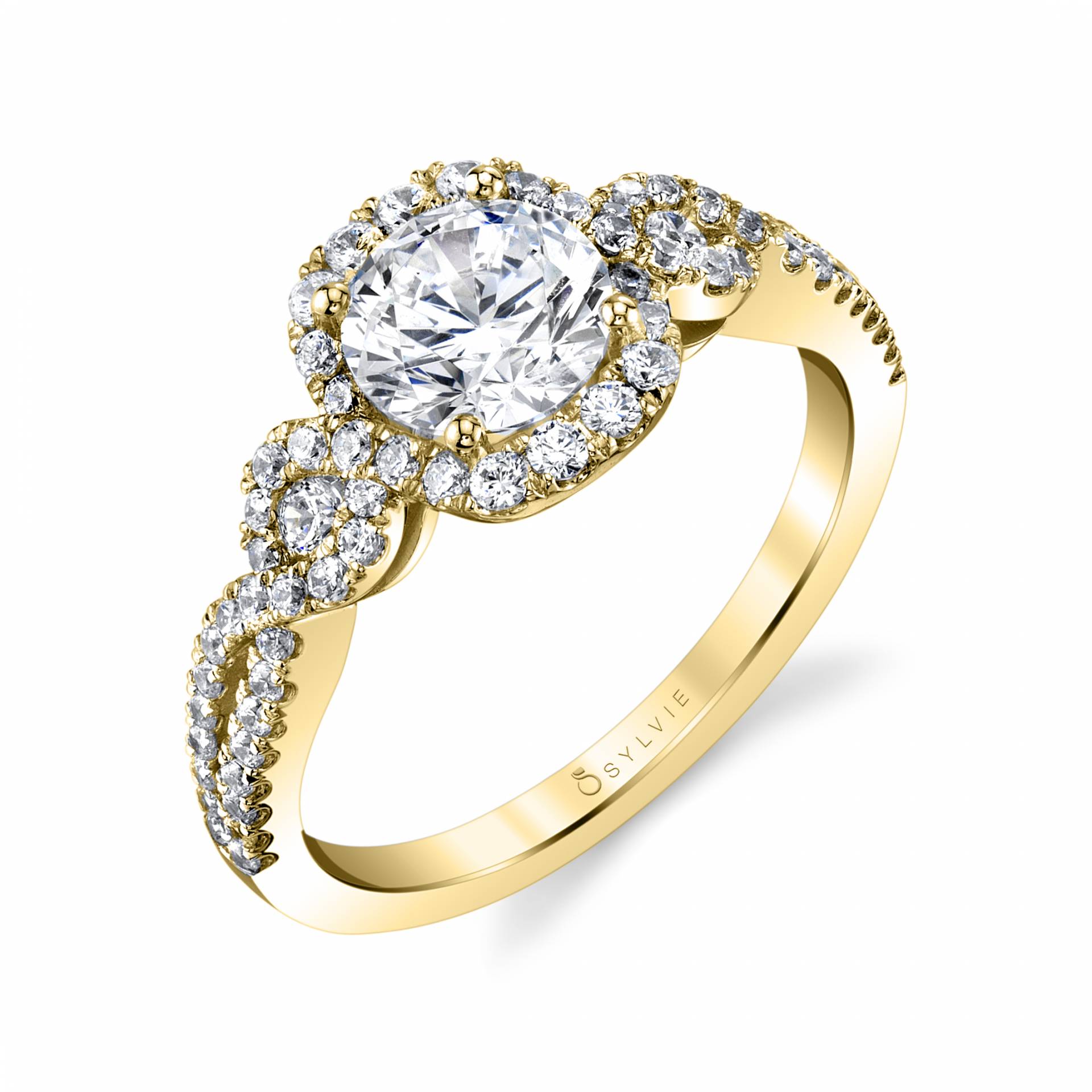 Modern Spiral Engagement Ring