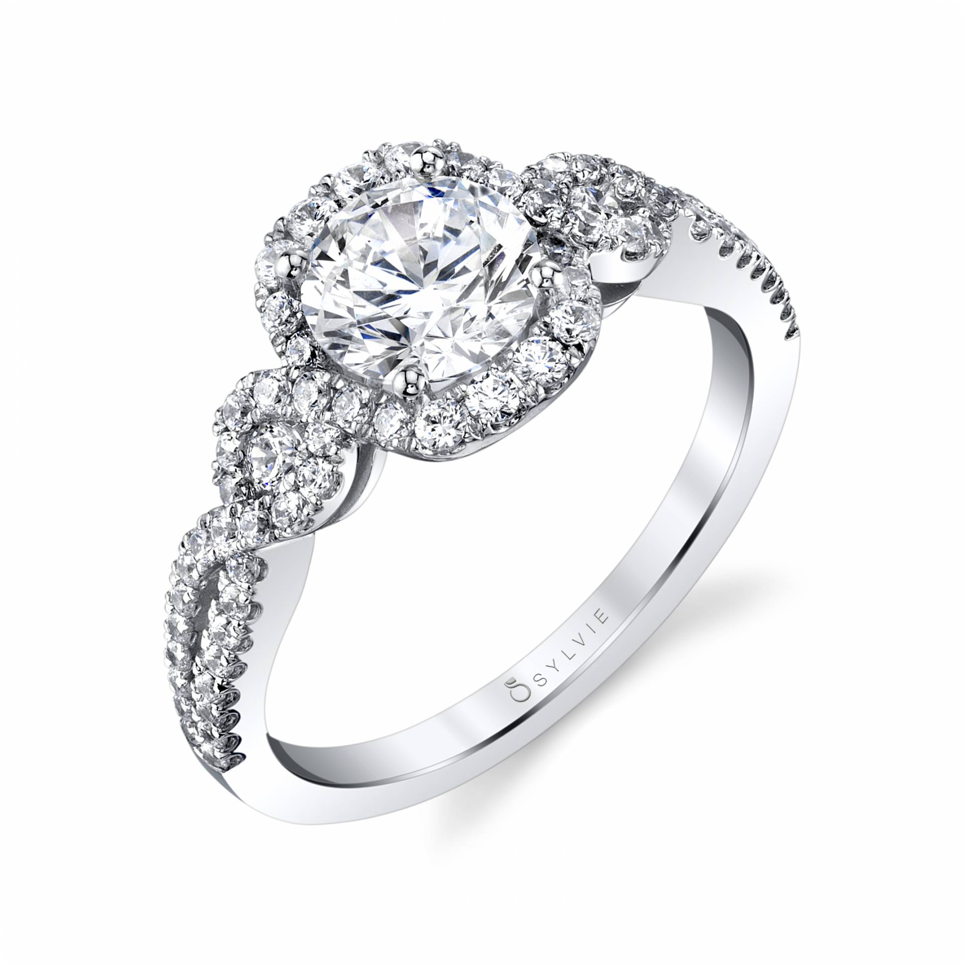 Modern Spiral Engagement Ring