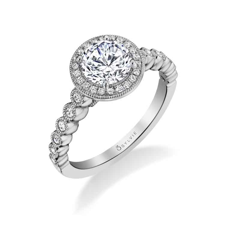 Marion - Stackable Halo Engagement Ring