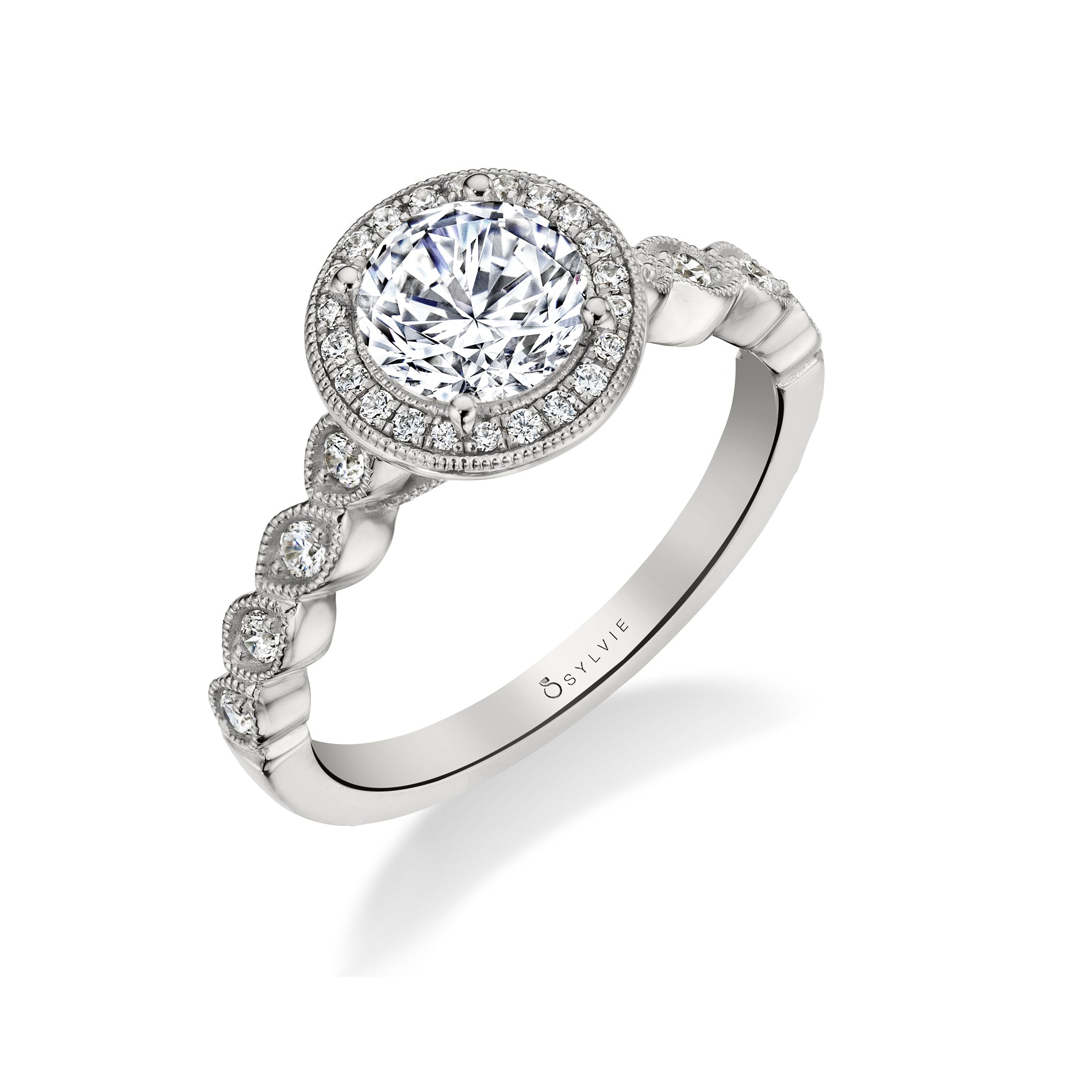 Loreen - Stackable Halo Engagement Ring