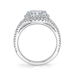 Double Halo Oval Engagement Ring