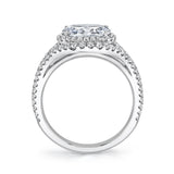 Double Halo Oval Engagement Ring