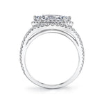 Double Halo Marquise Engagement Ring