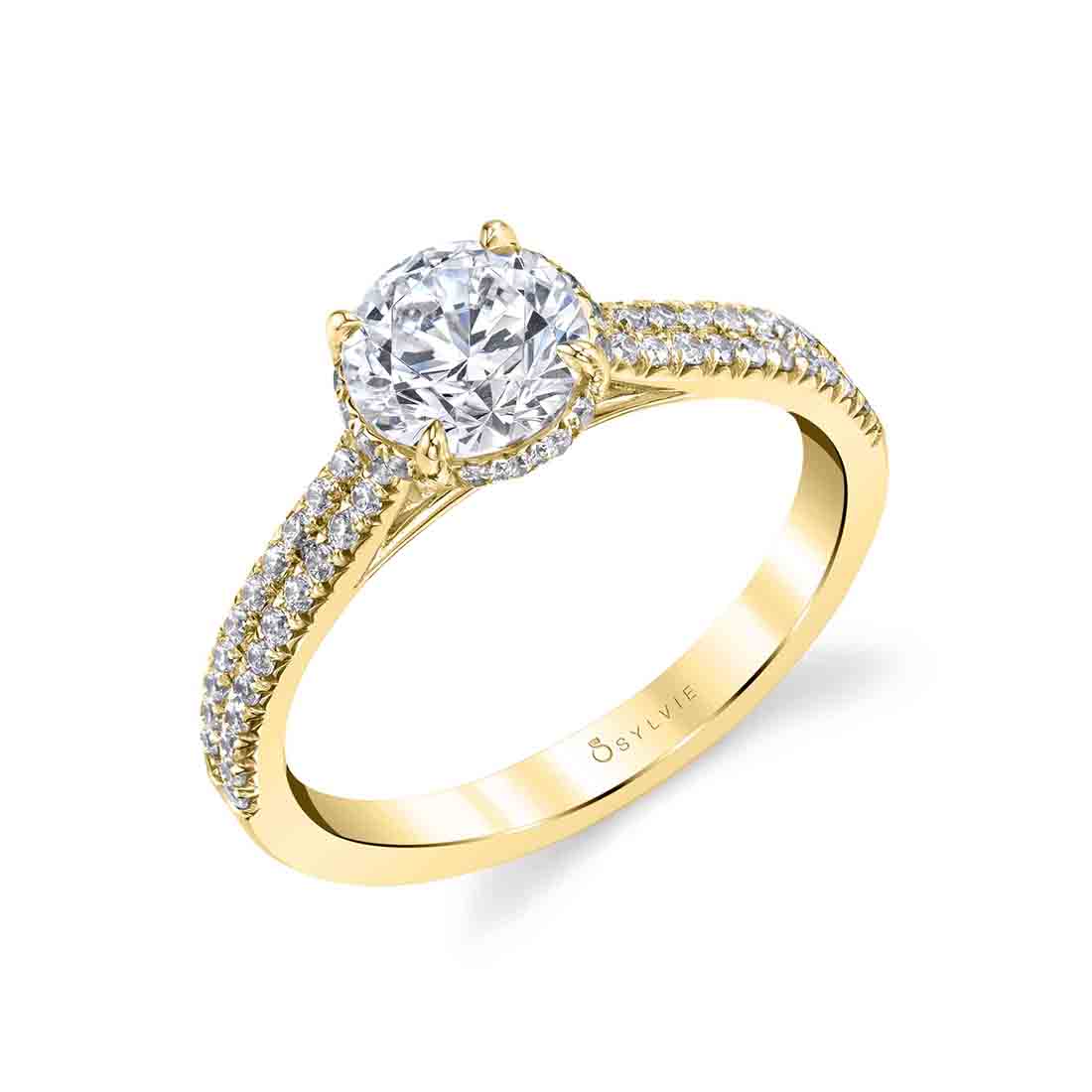 Classic Engagement Ring with Under Halo