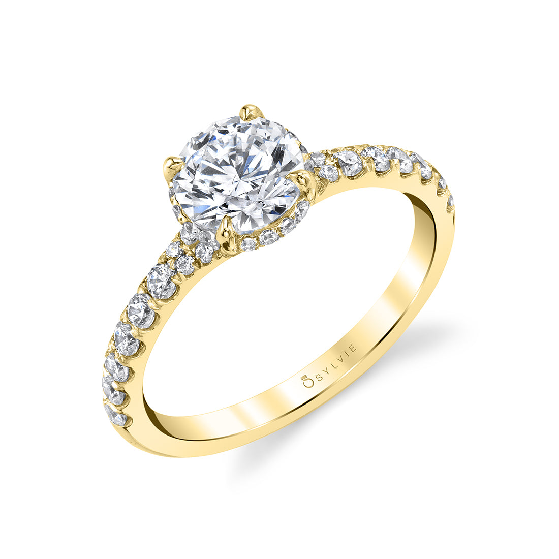 Classic Engagement Ring with Under Halo