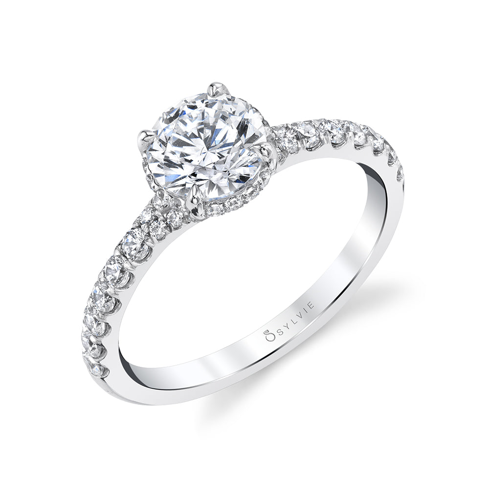 Classic Engagement Ring with Under Halo