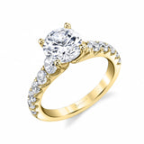 Wide Band Engagement Ring - Andrea
