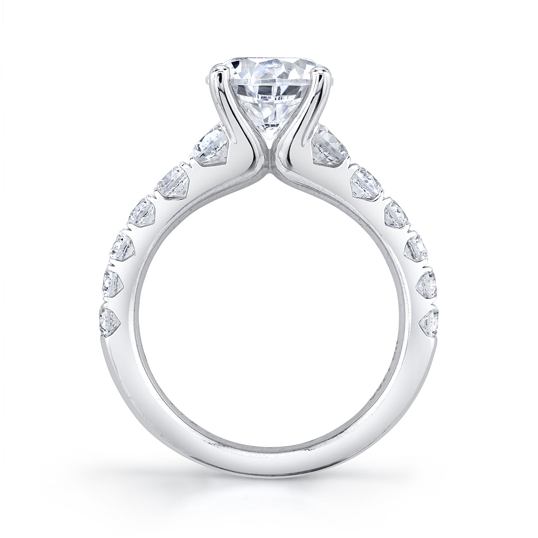 Wide Band Engagement Ring - Andrea