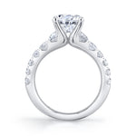 Wide Band Engagement Ring - Andrea