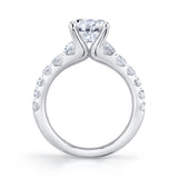 Wide Band Engagement Ring - Andrea
