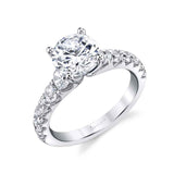 Wide Band Engagement Ring - Andrea