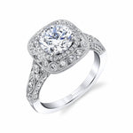 Vintage Halo Engagement Ring