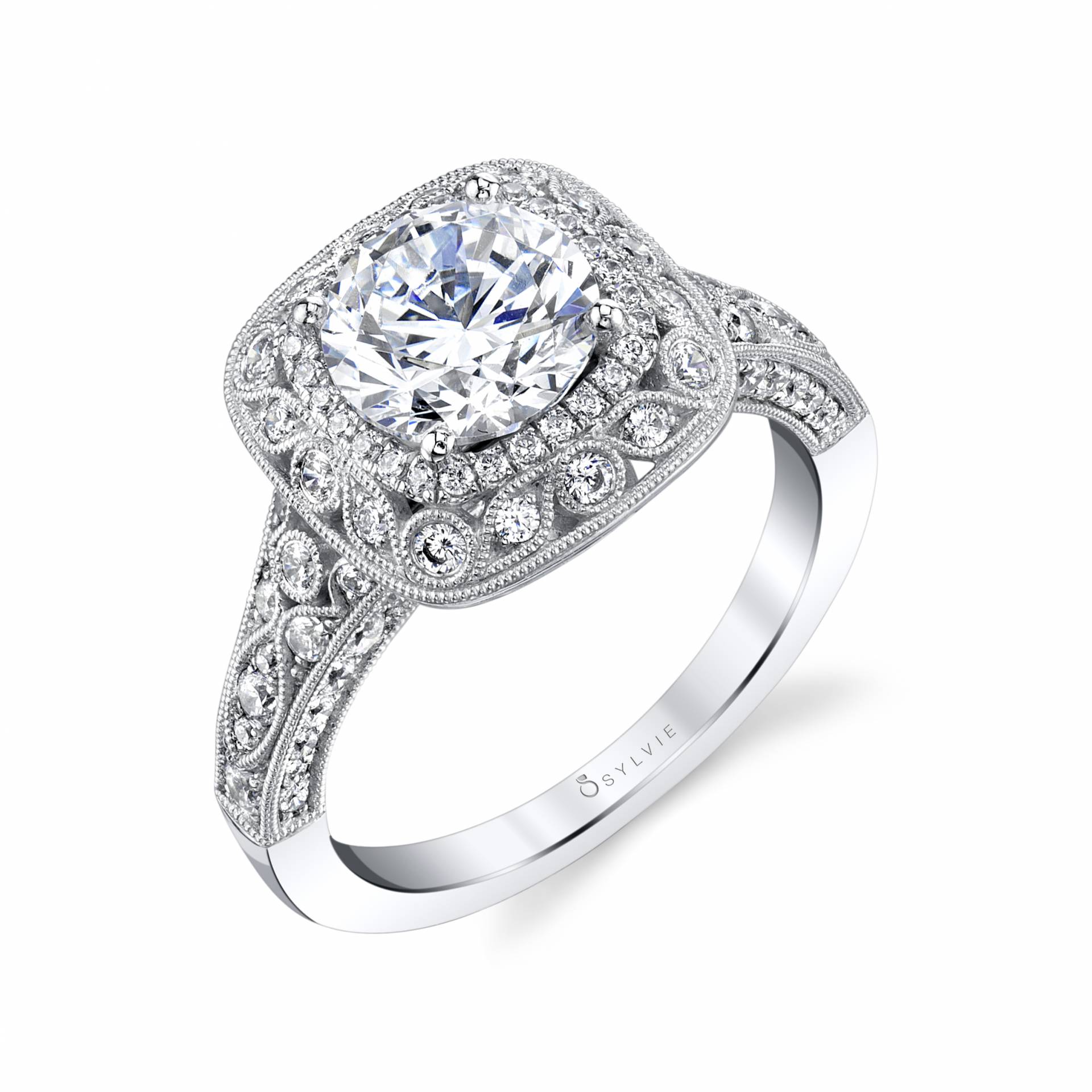 Vintage Halo Engagement Ring