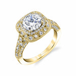 Vintage Halo Engagement Ring