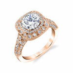 Vintage Halo Engagement Ring