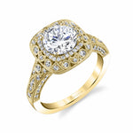 Vintage Halo Engagement Ring