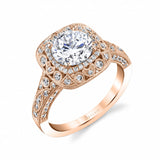 Vintage Halo Engagement Ring