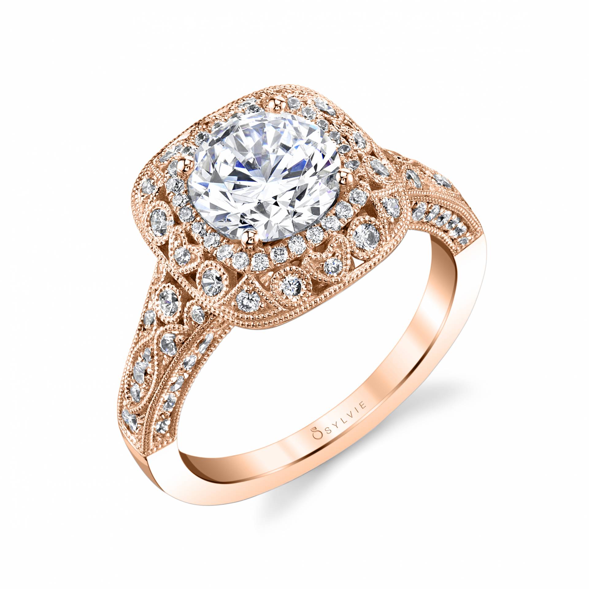 Vintage Halo Engagement Ring