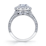 Vintage Halo Engagement Ring