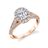 Vintage Inspired Oval Engagement Ring - Naomi