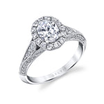 Vintage Inspired Oval Engagement Ring - Naomi