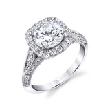 Naomi - Unique Halo Engagement Ring