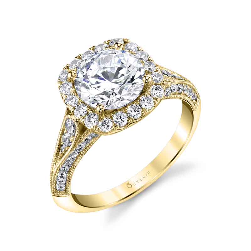 Naomi - Unique Halo Engagement Ring