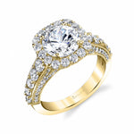 Vintage Halo Engagement Ring
