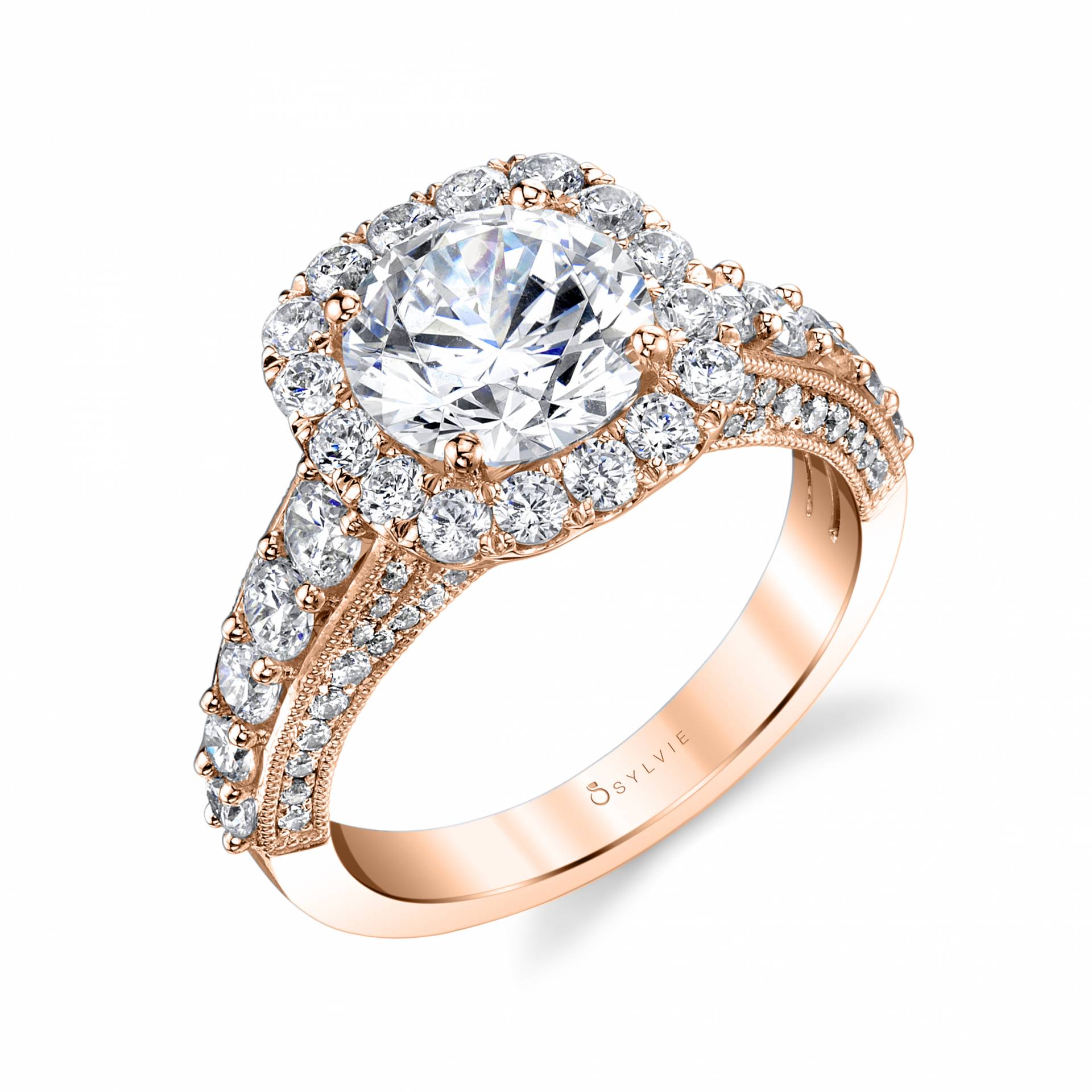 Vintage Halo Engagement Ring