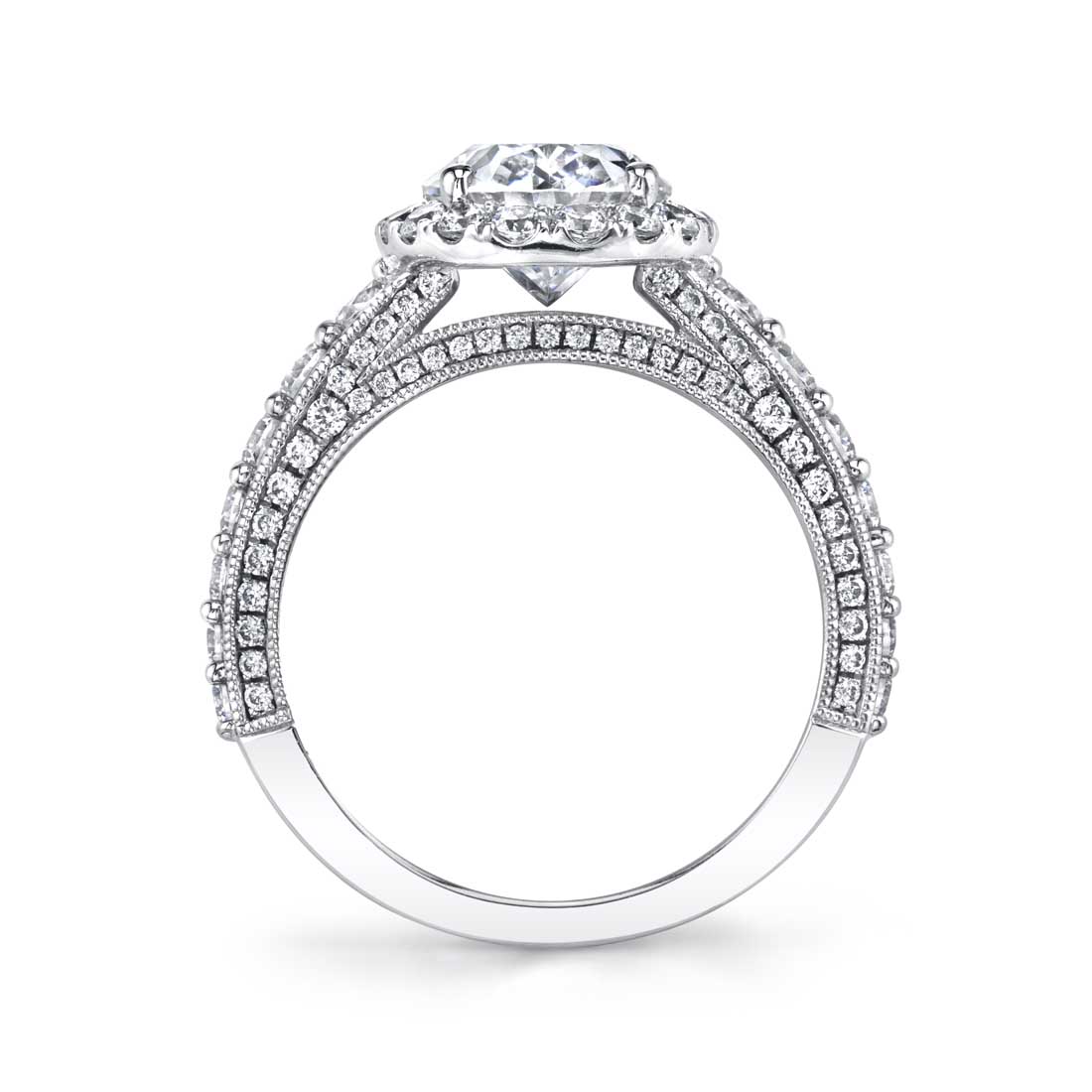 Josephine - Oval Shaped Halo Engagement Ring