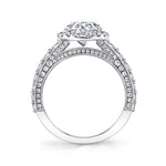 Josephine - Oval Shaped Halo Engagement Ring