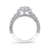 Josephine - Oval Shaped Halo Engagement Ring