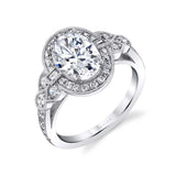 Oval Cut Modern Vintage Engagement Ring - Yvette