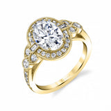 Oval Cut Modern Vintage Engagement Ring - Yvette