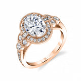 Oval Cut Modern Vintage Engagement Ring - Yvette